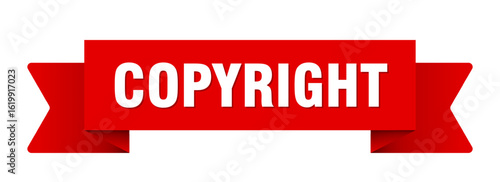 copyright ribbon isolated on transparent background. copyright ribbon