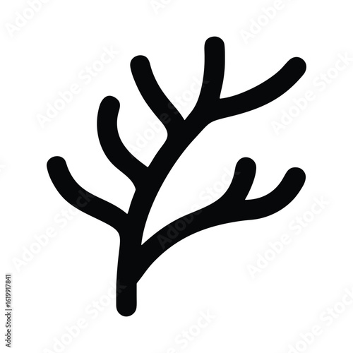 Minimalist branch icon illustration
