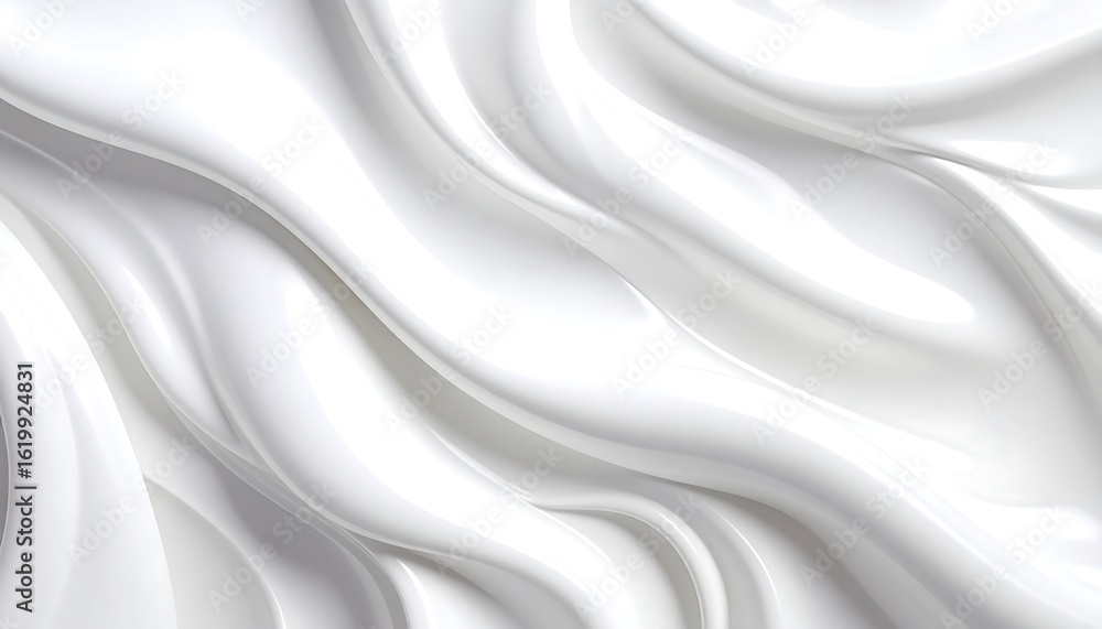 Obraz premium Abstract white flowing fabric