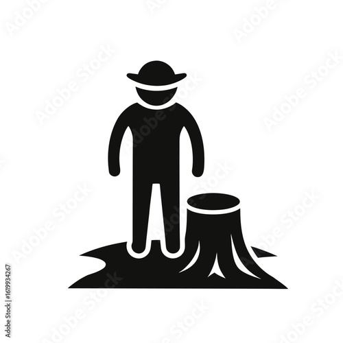 Man wearing a hat cartoon icon vector illustration