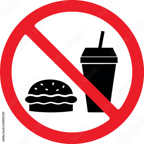 No food sign silhouette icon
