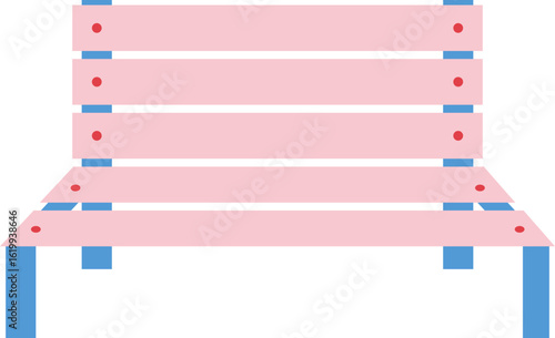 심플 핑크 벤치
