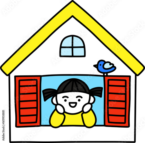 작은집_창문_어린이