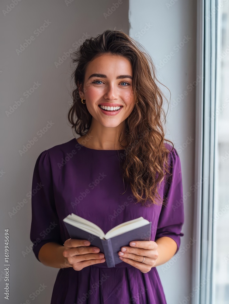 Inspired Woman Reading Book by Window, Embracing Knowledge and Growth. Perfect for Education, Lifestyle, and Self-Improvement Campaigns. Inspired Woman Reading Book by Window, Embracing Knowledge and Growth. Perfect for Education, Lifestyle, and Self-Improvement Campaigns.