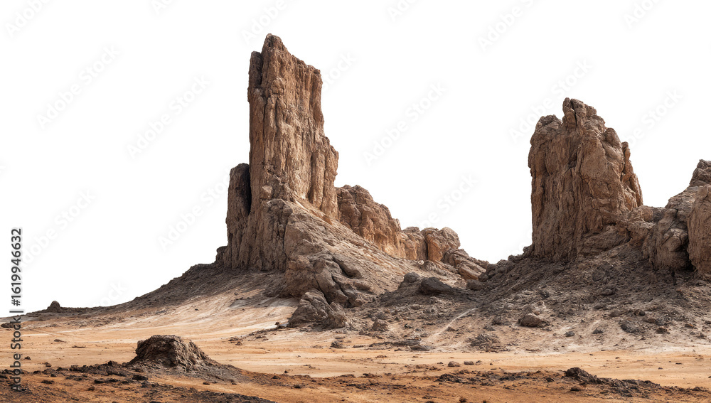 Fototapeta premium Desert landscape with dramatic rock formations