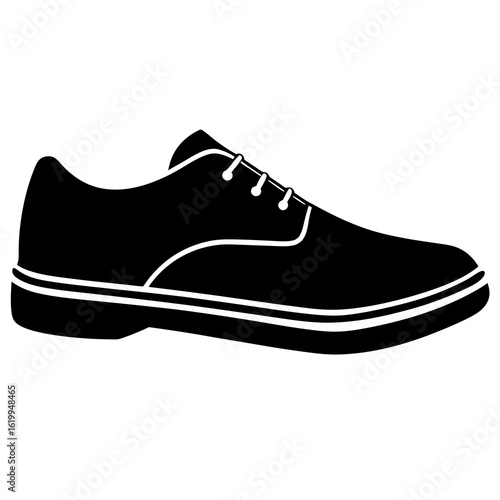 Black Oxford Shoe Silhouette.