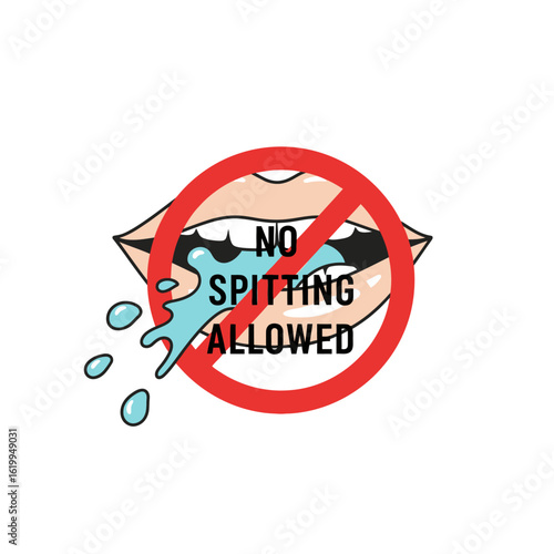 No Spitting Allowed A Sign for Cleanliness and Hygiene