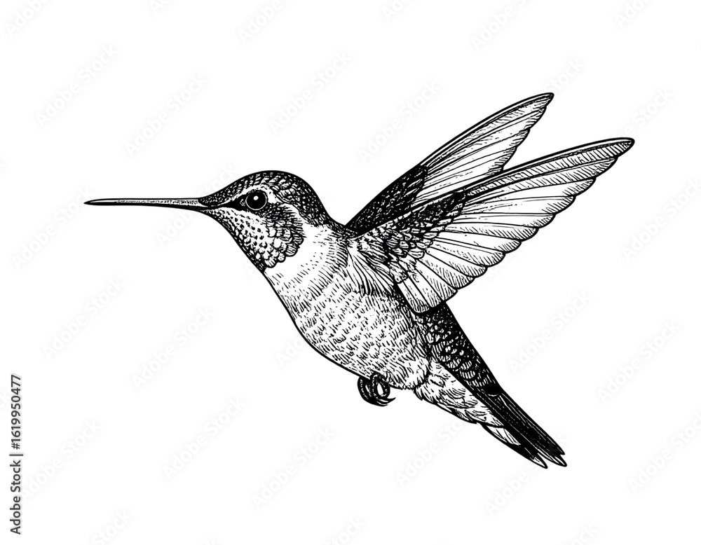 Fototapeta premium hummingbird vector illustration