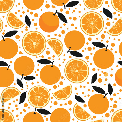 Vibrant citrus delight a refreshing orange fruit pattern for sunny designs