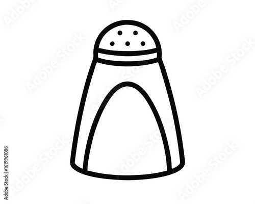 A salt shaker is isolated on white background for seasoning food Ai Generated