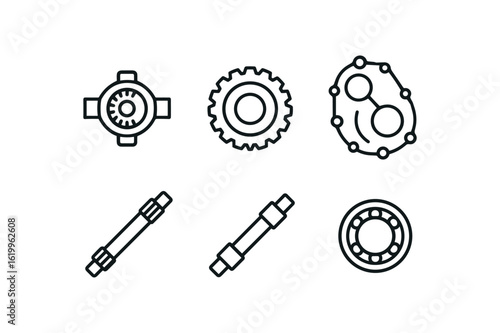 straight perfect stroke icon mono icons style isolated transale unit differential carrier transale unit final drive ar transale unit case housing transale unit input shaft transale unit put