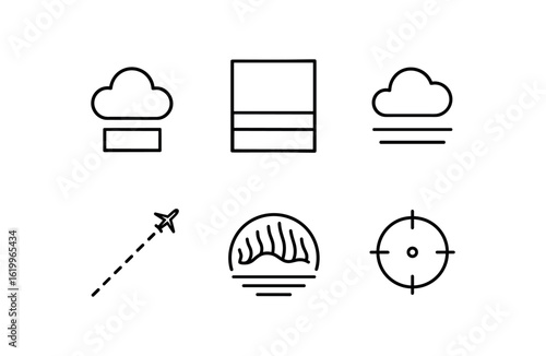 straight perfect stroke icon mono icons style isolated sky bank sky horizon gradient sky stratospheric layer sky vapour trail sky aurora sky zenith point