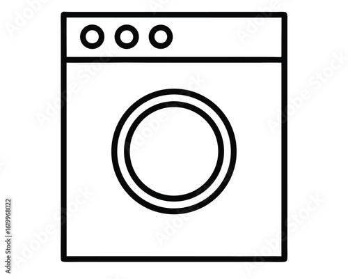 A washing machine for cleaning clothes isolated on white background Ai Generated