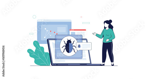Cybersecurity expert analyzing computer system for malware detection and threat prevention strategies
