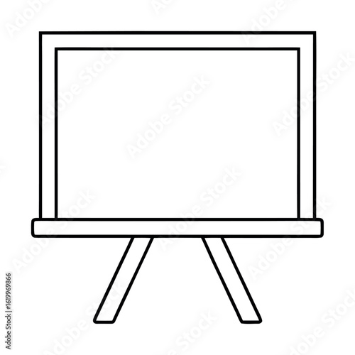 Chalkboard on a Stand Vector Illustration with Clean Lines and Simple Design