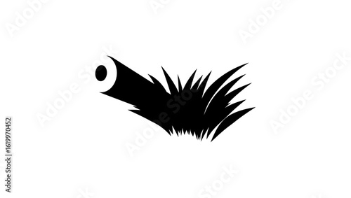 sniper symbol, black isolated silhouette