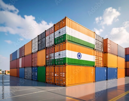  Indian Flag on Shipping Containers – Global Trade, Logistics & Export/Import in India