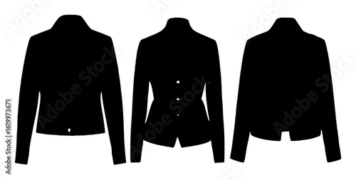 Silhouettes of Three Businesswomen in Different Outfits