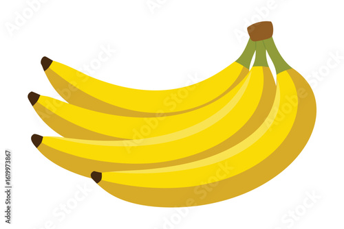 A bunch of ripe yellow bananas isolated on white background Ai Generated