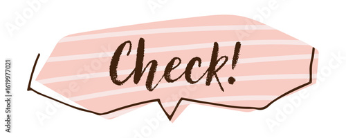 吹き出し　check　イラスト素材
