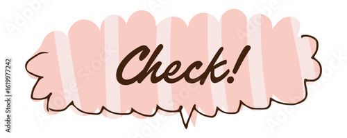 吹き出し　check　イラスト素材