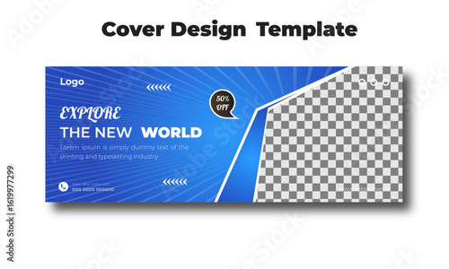 Explore the new world cover design template