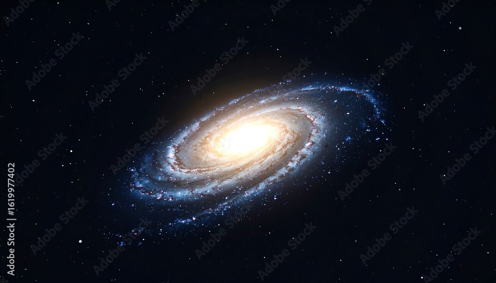 Naklejka premium Spiral galaxy in deep space