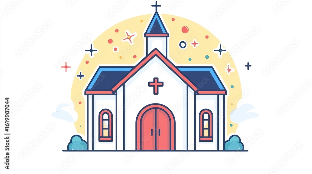 Minimal line icon for worship concept Minimal line icon for worship concept