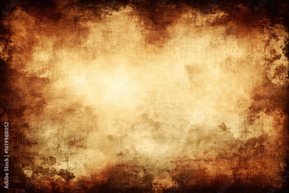 Obraz premium Aged parchment texture with warm tones and light source