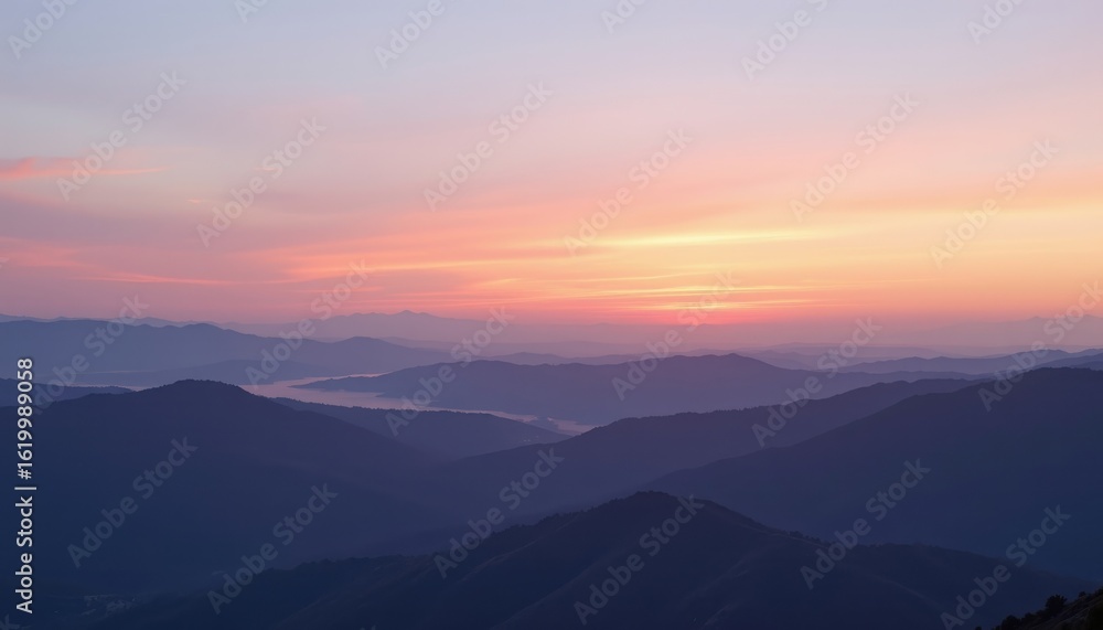 Fototapeta premium a pastel sunrise gradient background a gradient transitioning from soft pink to warm peach to pale yellow, featuring faint horizon inspired lighting, used in elegant nature inspired website headers.