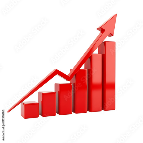Red Bar Graph with Upward Trend Arrow Indicating Growth and Positive Financial Performance on Black Background Free Download Red Bar Graph with Upward Trend Arrow Indicating Growth and Positive Financial Performance on Black Background - GFXLoad