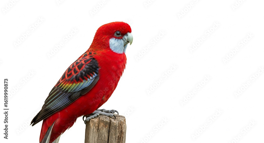 Fototapeta premium red parrot isolated on white background
