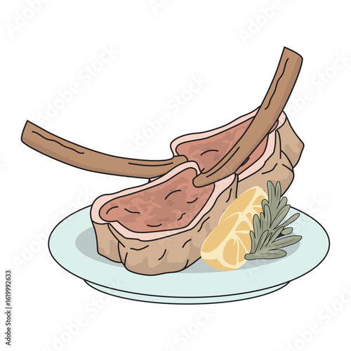 Lamb Chops  Illustration