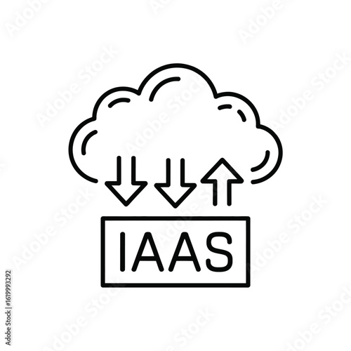 Cloud computing infrastructure as a service icon