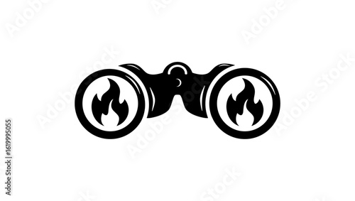 thermal imager symbol, black isolated silhouette