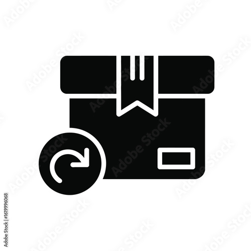 Return package icon with arrow