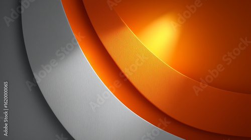 Modern Abstract Orange and Silver Background