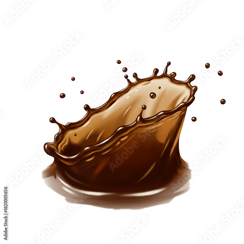coffe splash vector isolated on white background 