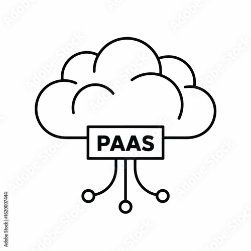 Platform as a service cloud computing icon