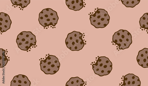 Cute cookies pattern background vector design