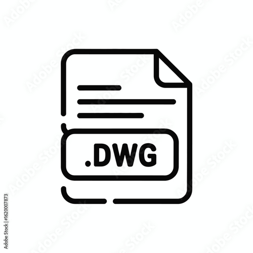 Dwg file icon vector graphic