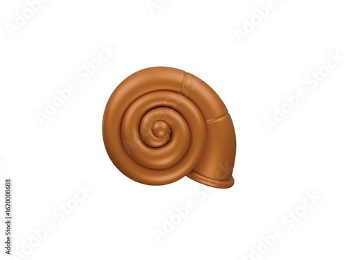 snail shell icon 3d illustration render