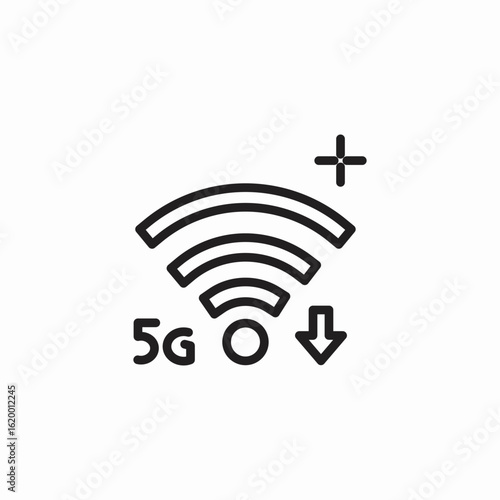 5g wifi signal icon sign vector