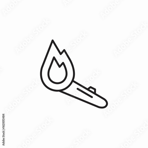 burning piece wood icon sign vector