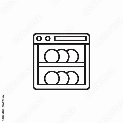 dish washer icon sign vector