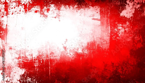 Red and white abstract background with grunge textures