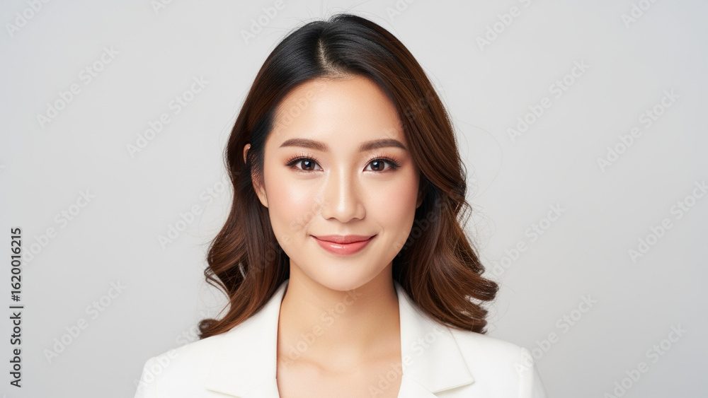 Confident Young Asian Woman in White Blazer Confident Young Asian Woman in White Blazer