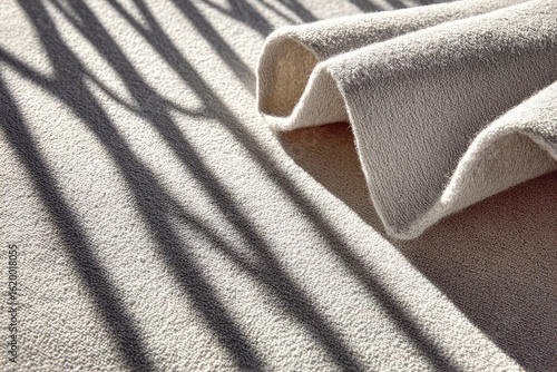 Light beige carpet texture with dramatic shadows