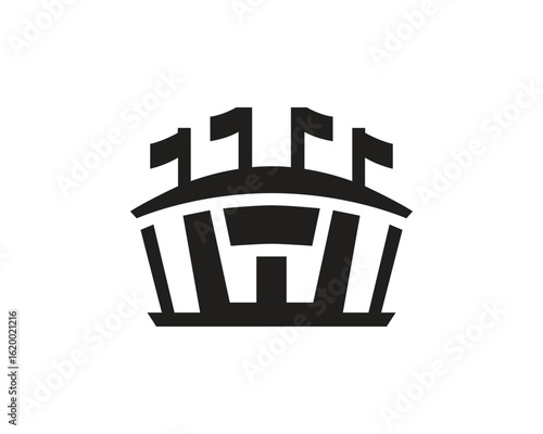 Vector illustration of a stadium silhouette