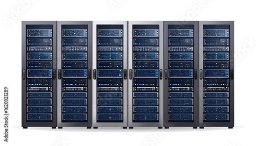Row of server cabinets